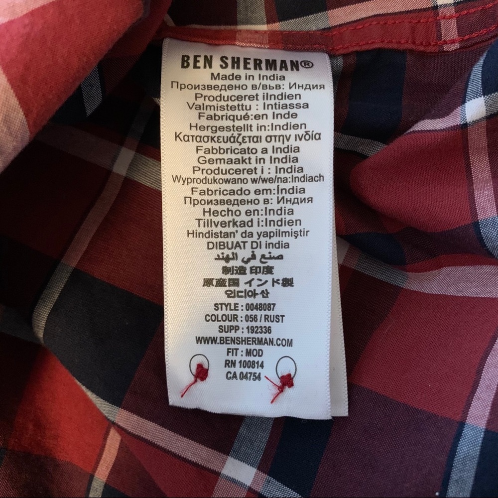 Ben Sherman Poplin Check Shirt - Picture 5 of 6